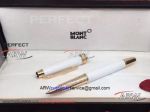 Perfect Replica Knockpff Mont Blanc Meisterstuck Gold Clip White Fineliner Pen Wholesale